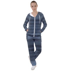 Faded Denim Blue Grey Ombre Women s Tracksuit by SpinnyChairDesigns