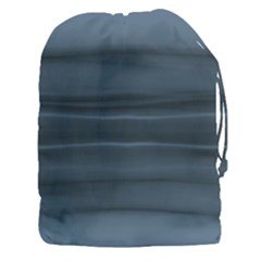 Faded Denim Blue Grey Ombre Drawstring Pouch (3xl) by SpinnyChairDesigns