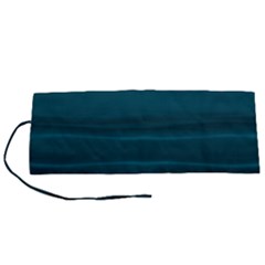 Teal Blue Ombre Roll Up Canvas Pencil Holder (s) by SpinnyChairDesigns