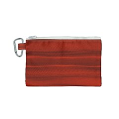 Scarlet Red Ombre Canvas Cosmetic Bag (small) by SpinnyChairDesigns