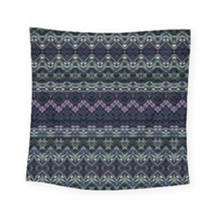 Boho Navy Teal Violet Stripes Square Tapestry (small) by SpinnyChairDesigns