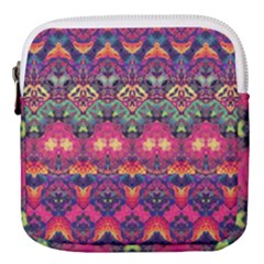 Boho Colorful Pattern Mini Square Pouch by SpinnyChairDesigns
