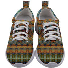 Boho Earth Colors Pattern Kids Athletic Shoes by SpinnyChairDesigns