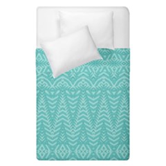 Boho Teal Pattern Duvet Cover Double Side (single Size) by SpinnyChairDesigns