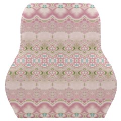 Boho Pastel Spring Floral Pink Car Seat Back Cushion  by SpinnyChairDesigns
