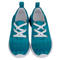 Boho Teal Pattern Running Shoes by SpinnyChairDesigns