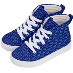 Cobalt Blue  Kids  Hi-top Skate Sneakers by SpinnyChairDesigns