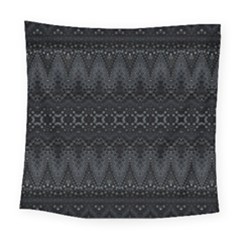 Boho Black And Silver Square Tapestry (large) by SpinnyChairDesigns