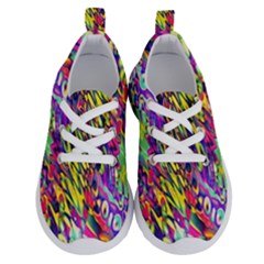 Colorful Jungle Pattern Running Shoes by SpinnyChairDesigns