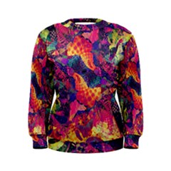 Colorful Boho Abstract Art Women s Sweatshirt by SpinnyChairDesigns