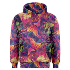 Colorful Boho Abstract Art Men s Overhead Hoodie by SpinnyChairDesigns