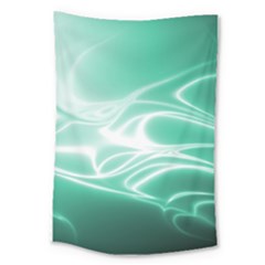 Biscay Green Glow Large Tapestry by SpinnyChairDesigns
