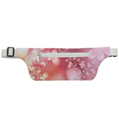 Boho Pastel Pink Floral Print Active Waist Bag by SpinnyChairDesigns