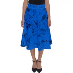 Cornflower Blue Music Notes Perfect Length Midi Skirt