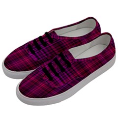 Fuchsia Madras Plaid Men s Classic Low Top Sneakers by SpinnyChairDesigns