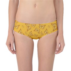 Mustard Yellow Monarch Butterflies Classic Bikini Bottoms by SpinnyChairDesigns