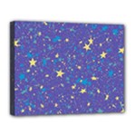 Starry Night Purple Canvas 14  x 11  (Stretched)