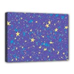 Starry Night Purple Canvas 16  x 12  (Stretched)