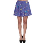 Starry Night Purple Skater Skirt