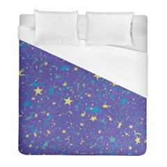 Starry Night Purple Duvet Cover (full/ Double Size) by SpinnyChairDesigns