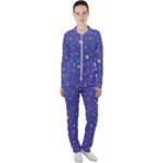 Starry Night Purple Casual Jacket and Pants Set