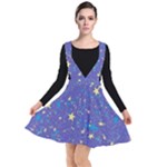 Starry Night Purple Plunge Pinafore Dress