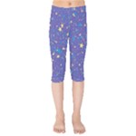 Starry Night Purple Kids  Capri Leggings 