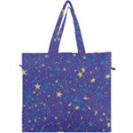 Starry Night Purple Canvas Travel Bag