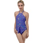Starry Night Purple Go with the Flow One Piece Swimsuit