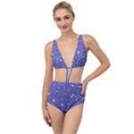 Starry Night Purple Tied Up Two Piece Swimsuit