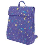Starry Night Purple Flap Top Backpack
