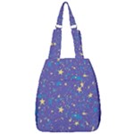 Starry Night Purple Center Zip Backpack