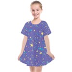 Starry Night Purple Kids  Smock Dress