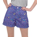 Starry Night Purple Ripstop Shorts
