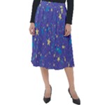 Starry Night Purple Classic Velour Midi Skirt 