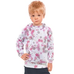 Pink Wildflower Print Kids  Hooded Pullover by SpinnyChairDesigns