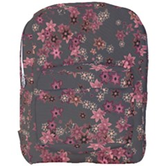 Pink Wine Floral Print Full Print Backpack by SpinnyChairDesigns