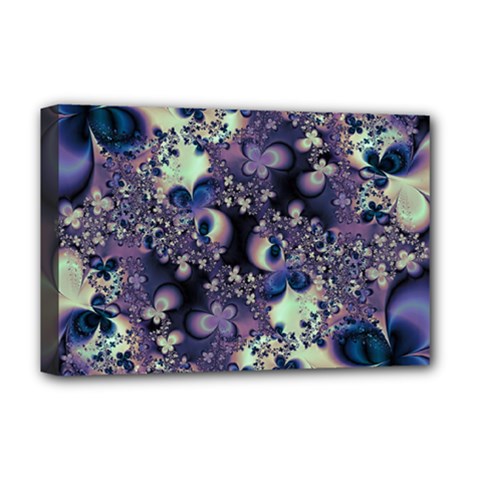 Abstract Floral Art Print Deluxe Canvas 18  X 12  (stretched) by SpinnyChairDesigns