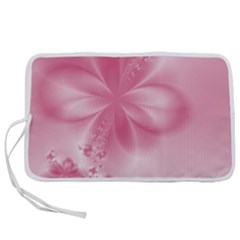 Blush Pink Floral Print Pen Storage Case (m) by SpinnyChairDesigns