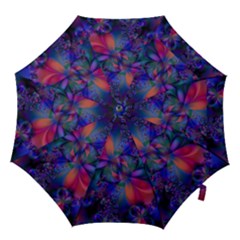 Abstract Floral Art Print Hook Handle Umbrellas (medium) by SpinnyChairDesigns