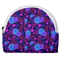 Backgroung Rose Purple Wallpaper Horseshoe Style Canvas Pouch by HermanTelo