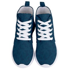 Indigo Dye Blue Butterfly Pattern Women s Lightweight High Top Sneakers by SpinnyChairDesigns