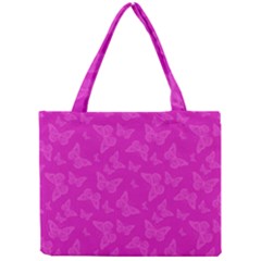 Fuchsia Butterfly Print  Mini Tote Bag by SpinnyChairDesigns