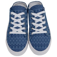 Boho Denim Blue Half Slippers by SpinnyChairDesigns