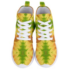 Lemon Lime Tie Dye Women s Lightweight High Top Sneakers by SpinnyChairDesigns