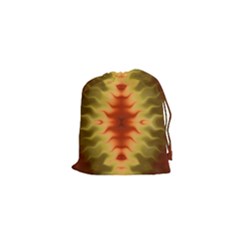 Red Gold Tie Dye Drawstring Pouch (xs) by SpinnyChairDesigns
