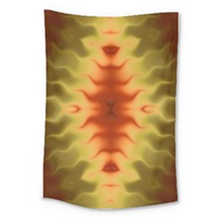 Red Gold Tie Dye Large Tapestry by SpinnyChairDesigns