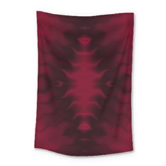 Black Red Tie Dye Pattern Small Tapestry by SpinnyChairDesigns