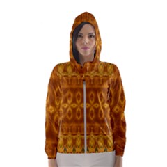 Boho Honey Gold Women s Hooded Windbreaker by SpinnyChairDesigns
