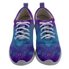 Purple Blue Swirls And Spirals Athletic Shoes by SpinnyChairDesigns